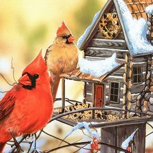 Схема вышивки «Птички»