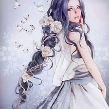 Схема вышивки «Девушка»