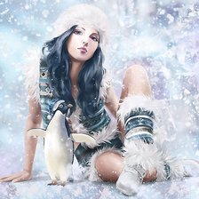 Схема вышивки «Девушка»