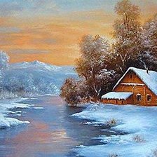 Схема вышивки «Зима в лісі»