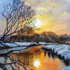 Схема вышивки «Захід сонця»