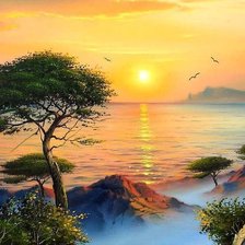 Схема вышивки «На закате»