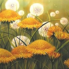 Схема вышивки «одуванчики»