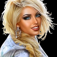 Схема вышивки «Девушка»