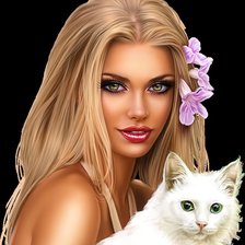 Схема вышивки «Девушка»