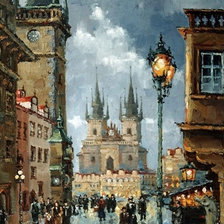 Схема вышивки «Старая Прага»