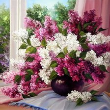 Схема вышивки «Букет сирени»