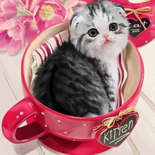 Схема вышивки «Котёнок»