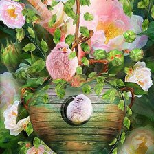 Схема вышивки «Птички»