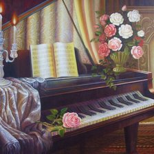 Схема вышивки «У рояля»