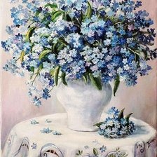 Схема вышивки «Букет незабудки»