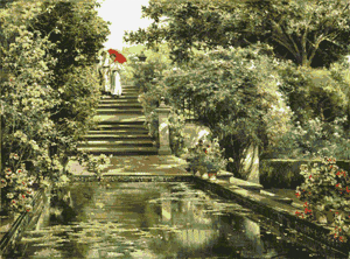 в парке - отдых, парк, прогулка, зелень - предпросмотр