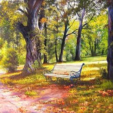 Схема вышивки «в осеннем парке»