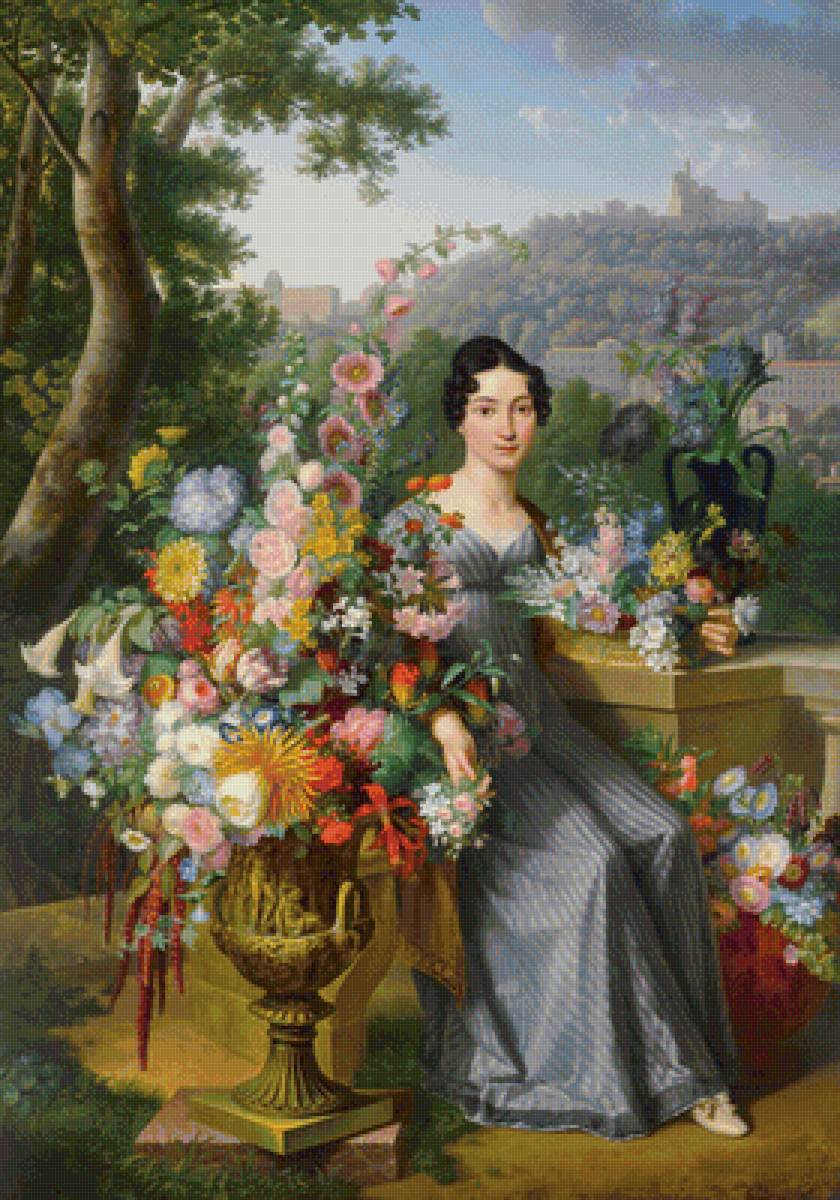 zátišie kvety,dáma - предпросмотр