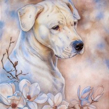 Схема вышивки «Собачка»