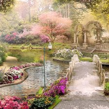 Схема вышивки «Цветущий сад»