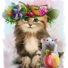 Схема вышивки «Кошечка»