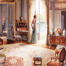 Схема вышивки «Окно в сад»