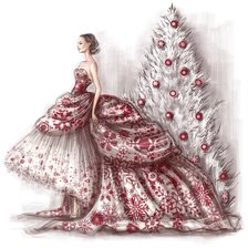 Схема вышивки «Dama Natale»