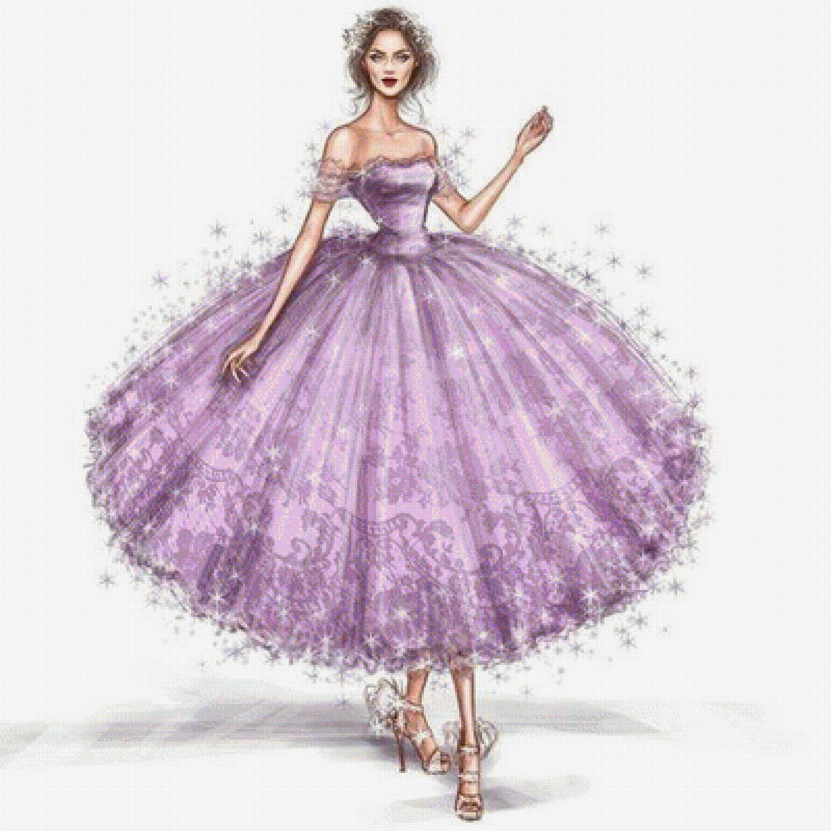 Dama in viola - viola, dama, donna - предпросмотр