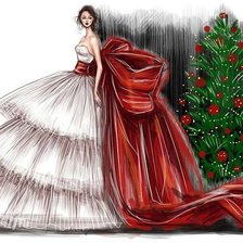 Схема вышивки «Dama Natale 2»