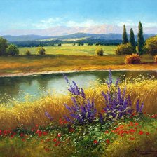 Схема вышивки «пейзаж»