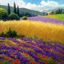 Схема вышивки «пейзаж»