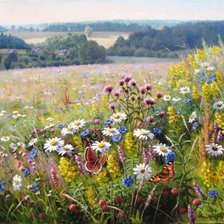 Схема вышивки «пейзаж»