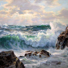 Схема вышивки «море»