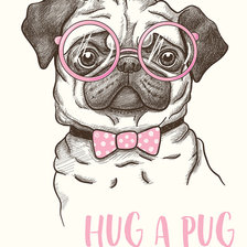 Схема вышивки «Мопс»