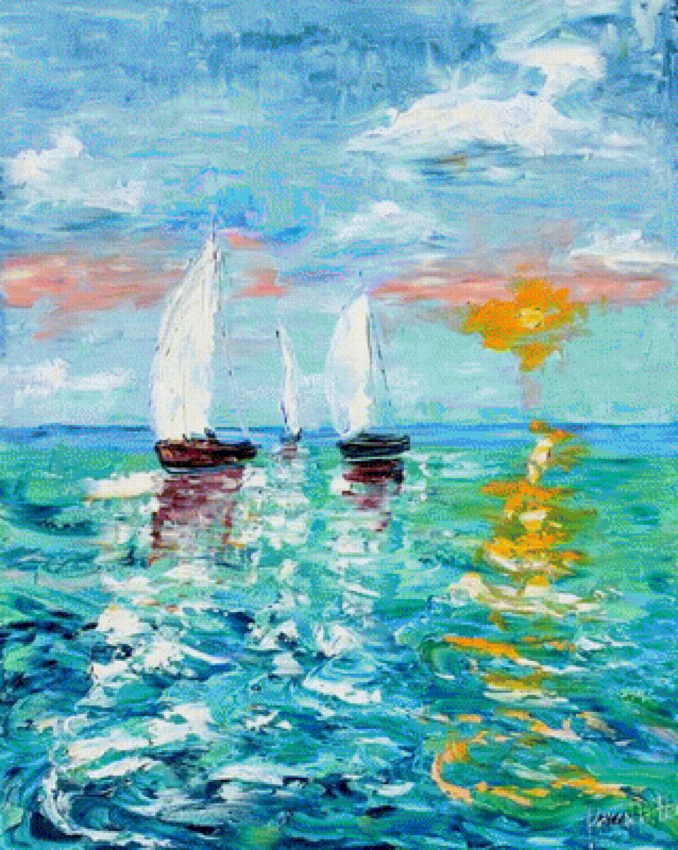 море, лодки - море, лодки - предпросмотр