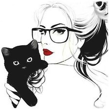 дама с котом