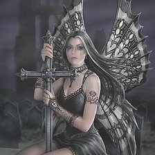 Схема вышивки «Девушка»