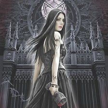 Схема вышивки «Девушка»