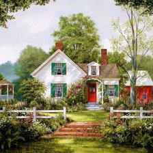 Схема вышивки «Домик (для Almazik777)»