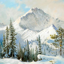 Схема вышивки «Вершина. По картине Юрия Алексеева»