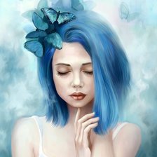 Схема вышивки «Девушка»