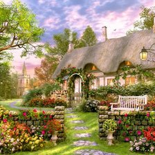 Схема вышивки «Домик»