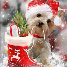 Схема вышивки «Собачка»