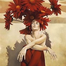 Схема вышивки «Девушка»