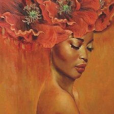 Схема вышивки «Девушка»