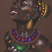 Схема вышивки «Девушка»