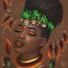 Схема вышивки «Девушка»