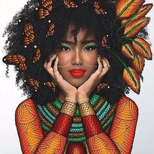 Схема вышивки «Девушка»