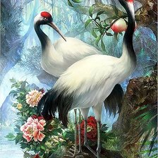 Схема вышивки «Аисты»