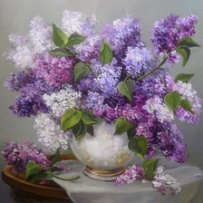 Схема вышивки «сирень»