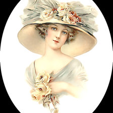 Схема вышивки «Портрет девушки»