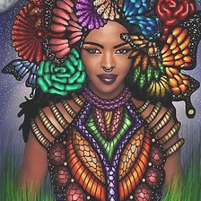 Схема вышивки «Девушка»