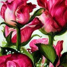 Схема вышивки «Розы»