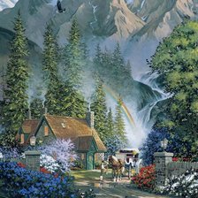 Схема вышивки «Горный пейзаж»